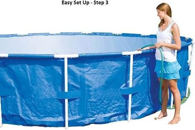 Bestway 15 Foot x 48 Inch Durable Steel Pro Frame Above Ground Pool with Repair Patch Kit and FlowClear 1000 GPH Cartridge Filter Pump