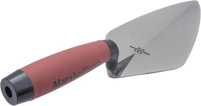 MARSHALLTOWN London Brick Trowel, 13 x 5-3/8 Inch, DuraSoft Handle, Forged High Carbon Steel, Assembled in USA, Blockwork and Stonework, Masonry Trowel, Mason Tools, 33 13FG