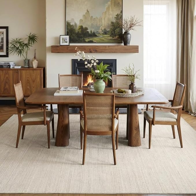 Garvee Large Rugs for Living Room 9x12 Solid Color Washable Rug, Beige | Modern Non Slip Backing Low Pile Non Shedding Stain Resistant Minimalist Soft Area Rug for Bedroom Dining Room Nursery