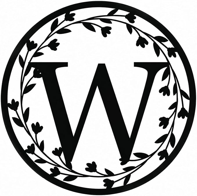 Custom Metal Monogram Sign, Personalized Metal Letters Wall Decor, Personalized Large Initial Letter, Outdoor Letters Signs for Home, Porch, Garden, Family Name Monogram Decor for Outside