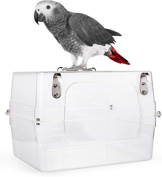Colorday Large Bird Bath for Cage, Parrot Bath for Parakeet, African Grey, Amazon, Conure, Cockatiel(13X11X8 inch)