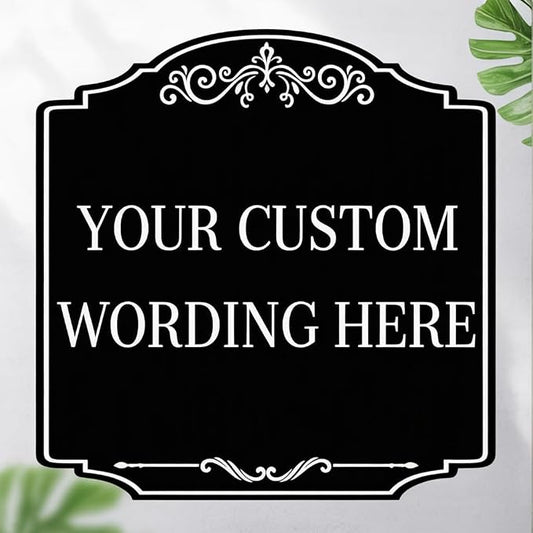 Custom Metal Decorative Sign - 8x8 Inch Rust-Proof 0.040 Aluminum for Garden, Door or Lawn - Outdoor/Indoor Use with Reflective Option