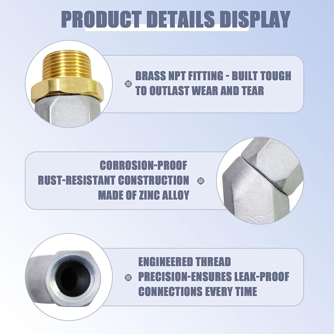 3/4 Inch Fuel Swivel, Fuel Hose Swivel with 3/4'' NPT Connector Fuel Plane Swivel with 360 Roating Connector Reduces Hose Kinking,Universal Multi-Plane Swivel Fit for Fuel Transfer Nozzle
