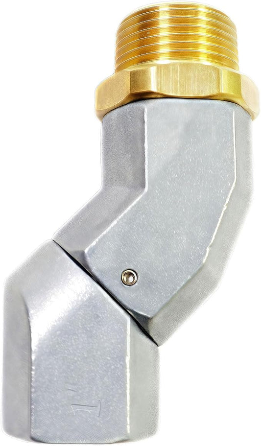 1" NPT 360 degree Fuel Transfer Hose Swivel Connector -Multi-Plane Fuel Nozzle Swivel for Fuel Transfer Pumps & Nozzles, Reduces Hose Kinking,Universal Fit for Fuel Handling Systems
