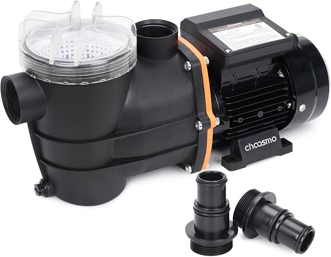 1/2 HP Above Ground Pool Pump, 3120 GPH 115V Self-Priming Sand Filter Pump Replacement with Filter Basket, High-Flow Swimming Pool Circulation Pump with 1.25/1.5 in Hose Adapters