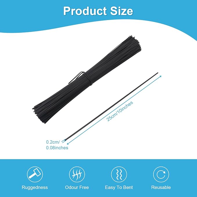 SumDirect 1000Pcs 10 Inch Plastic Twist Ties,Reusable Black Cable Wire Ties for Bread Bags,Plants, Party, Cello Candy Gift Bags, Cake Pops