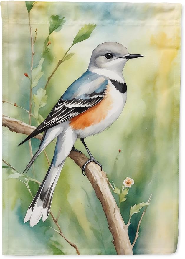 Caroline's Treasures Oklahoma Scissortailed Flycatcher House Flag Large Porch Sleeve Pole Decorative Outside Yard Banner Artwork Wall Hanging, Polyester, House Size, Multicolor