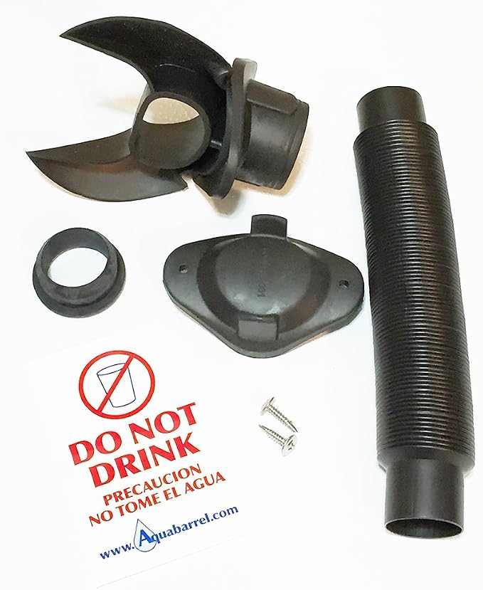 Rain Barrel Downspout Diverter Kit for 3" and 4" Round Downspout, Without Hole Saw