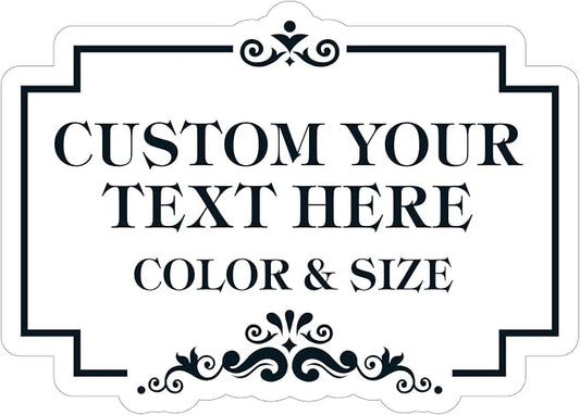 Custom Sign Outdoor Metal - Personalized Sign for Outside House,Deliver Delivers,Road,Pool,Yard,Garden,Porch,Backyard,Business,Fade Resistant Highly Visible 10 x 7 inch