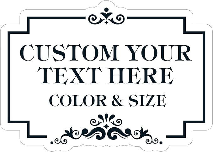 Custom Sign Outdoor Metal - Personalized Sign for Outside House,Deliver Delivers,Road,Pool,Yard,Garden,Porch,Backyard,Business,Fade Resistant Highly Visible 12 x 8 inch