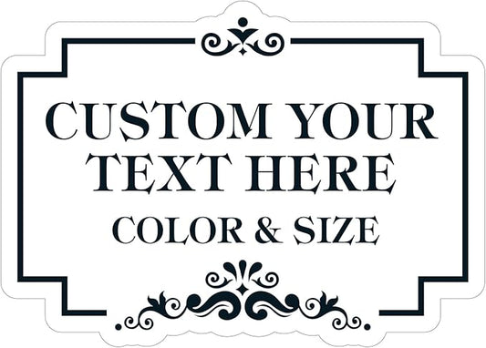 Custom Sign Outdoor Metal - Personalized Sign for Outside House,Deliver Delivers,Road,Pool,Yard,Garden,Porch,Backyard,Business,Fade Resistant Highly Visible 12 x 8 inch