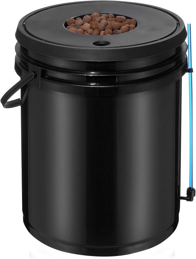 VEVOR DWC Hydroponic System, 5 Gallon 8 Buckets, Deep Water Culture Growing Bucket, Hydroponics Grow Kit with Pump, Air Stone and Water Level Device, for Indoor/Outdoor Leafy Vegetables