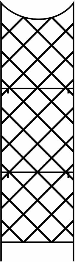 Panacea 89655 Giant Trellis, Includes Wall-Mounting Brackets, 108-Inch Height by 30-Inch Width, Black