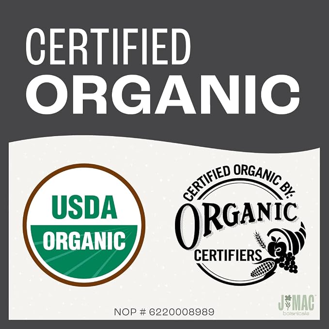 J MAC BOTANICALS Organic Hawthorn Leaf and Flower (8 Oz) Dried Organic Hawthorne leaves, USDA Organic Certified, Hawthorn Tea, Fresh Dried Hawthorne leaf for herbal tea