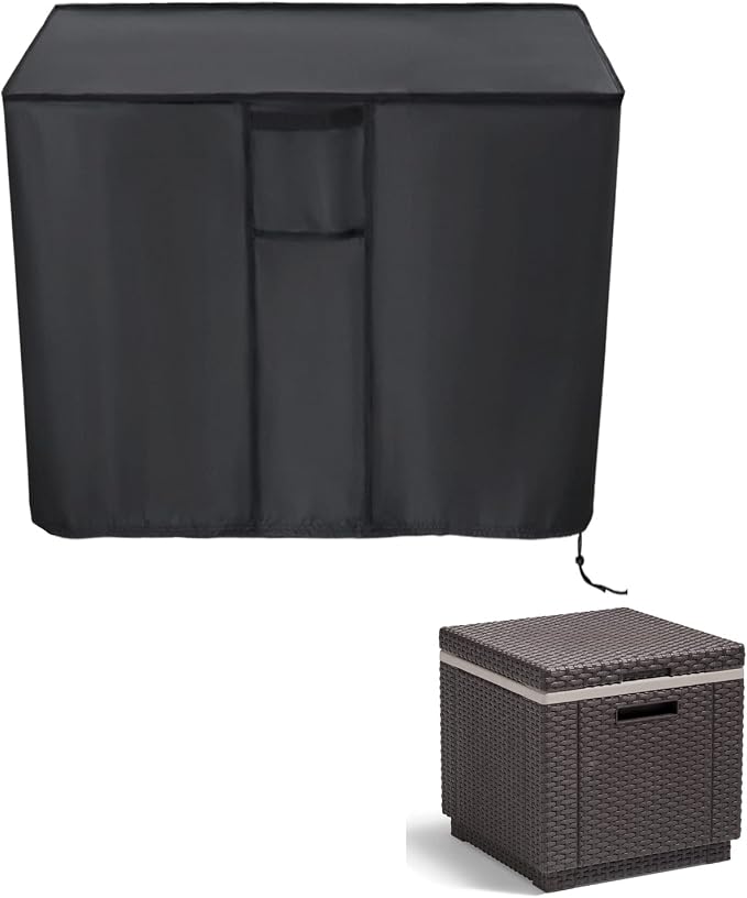 Kingling Outdoor Cooler Table Cover for Keter Cooler Tables, Waterproof Patio Storage Cooler Table Cover Patio Side Table Covers - 18''L x 18''W x18''H