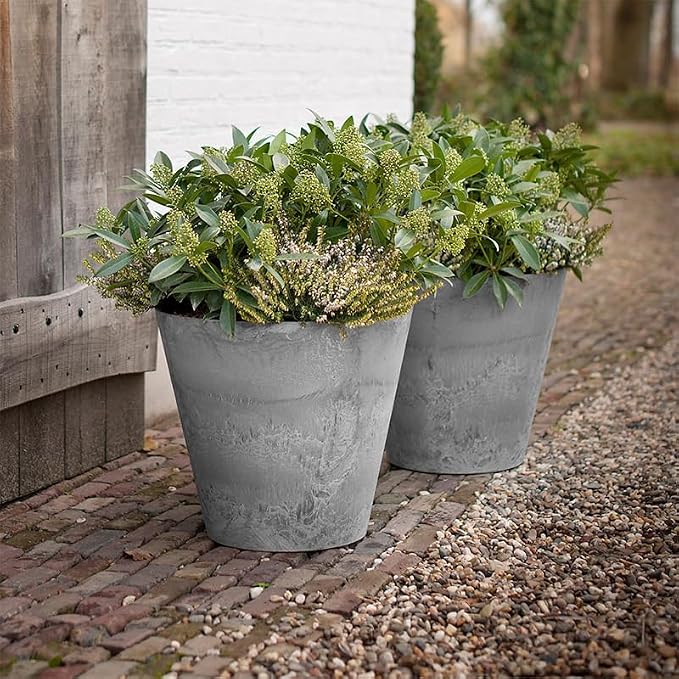 Root & Vessel Napa Round Planter, Gray, 8"