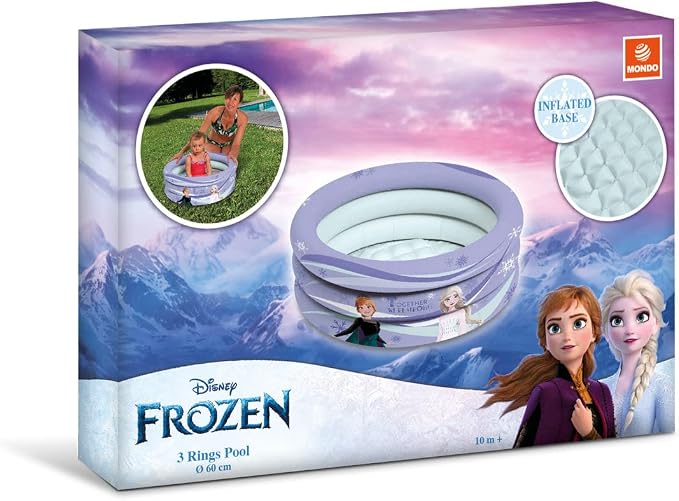 Mondo Toys - FROZEN | 3 Rings Pool - Inflatable pool for children 3 rings - diameter 60 cm - with soft bottom - 16917