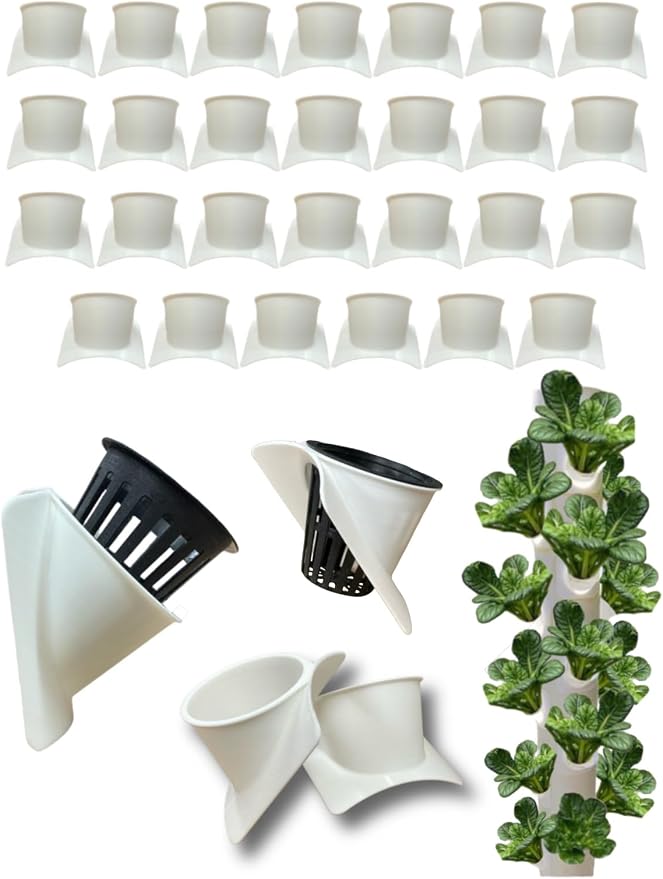 27 Pack of 2-inch Net Pot Holders is Perfect for Soilless Farming and Indoor Plant Cultivation. Fit Snugly On 4inch PVC Pipes. Made in USA.