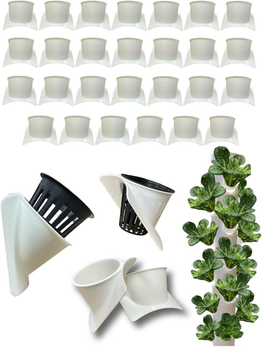 27 Pack of 2-inch Net Pot Holders is Perfect for Soilless Farming and Indoor Plant Cultivation. Fit Snugly On 4inch PVC Pipes. Made in USA.
