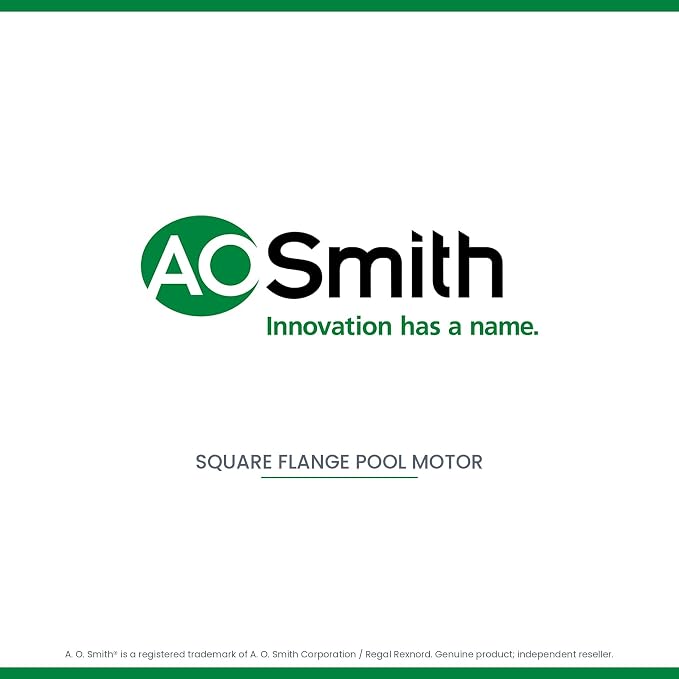 A.O. Smith B2844 3HP 230V Single-Speed Square Flange Pool Motor