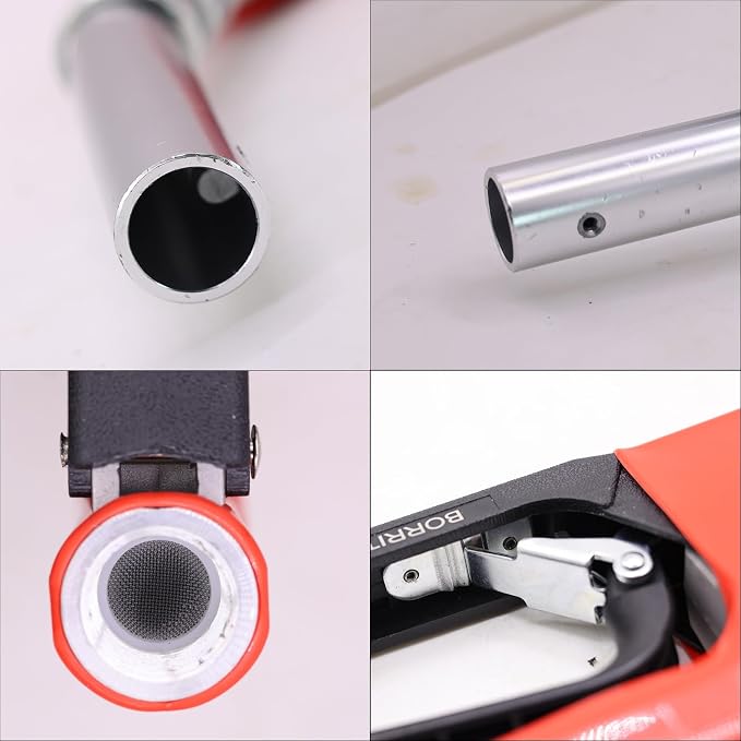 Red 3/4" Inch NPT Automatic Shut-Off Fuel Nozzles Three Notch Hold Open Clip With Filter 13/16"Spout Max Flow Rate 16 GPM Perfect For Gas Stations,Transportation for diesel,gasoline,kerosen