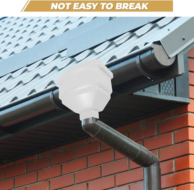 Housoutil Downspout Adapter Rain Gutter Diverter Rainwater Collection Barrel Connector for Roof Drainage Outdoor Use 10.86X9.05X6.92In