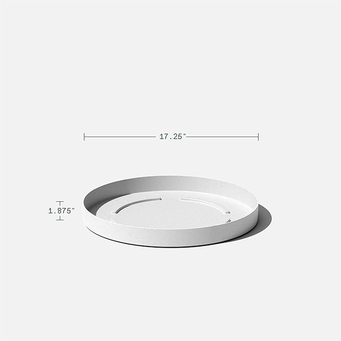 Veradek Mason Series Lima Planter - Round Planter for Indoor or Outdoor Porch/Garden | Made from Plastic-Stone Composite with Drainage Holes | Modern Décor for Succulents, Flowers, Small Plants