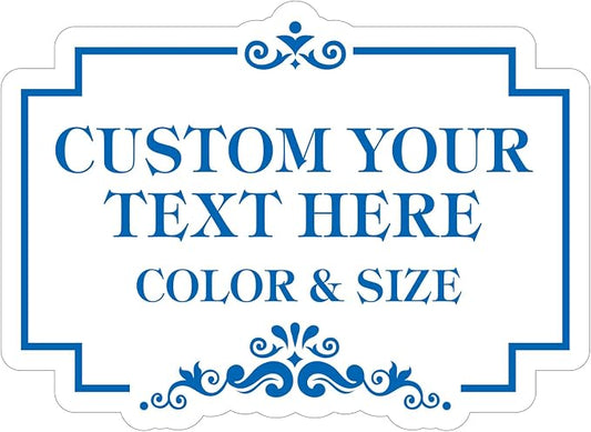 Custom Sign Outdoor Metal - Personalized Sign for Outside House,Deliver Delivers,Road,Pool,Yard,Garden,Porch,Backyard,Business,Fade Resistant Highly Visible 18 x 12 inch
