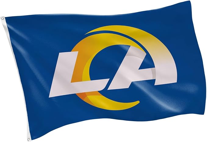 Team Sports America NFL Los Angeles Rams 3 x 5 Outdoor Durable House Flag with Grommets | Sport Team Flag & Banner | Indoor Wall Decor Flag for Room | Works with Flag Poles for Outside House