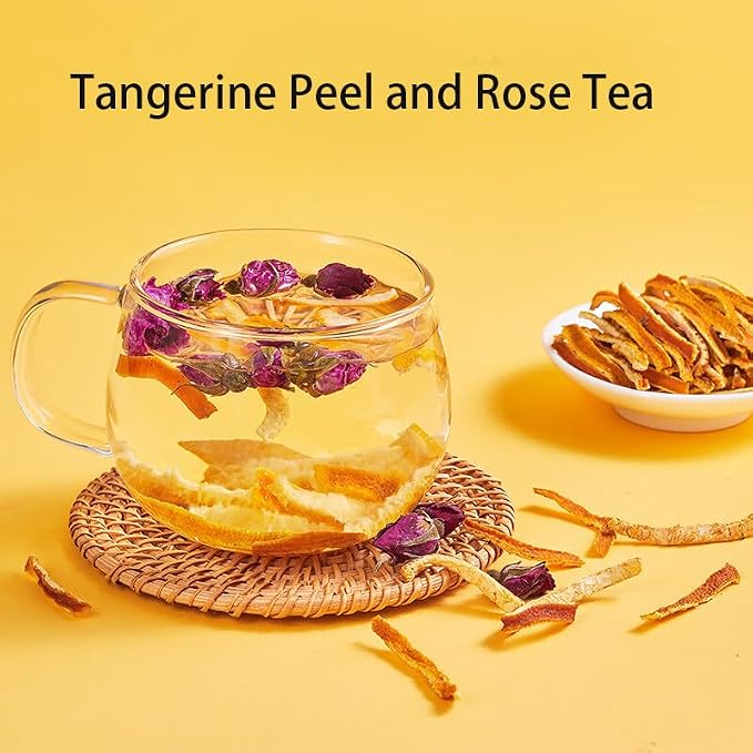 Dried Tangerine Peel Strips - Pure Natural Chinese Herbal Medicine -dried orange peel 4.23oz/120g Used for making soup-Brewing tea- 陈皮Chen Pi(Dried Tangerine Peel)