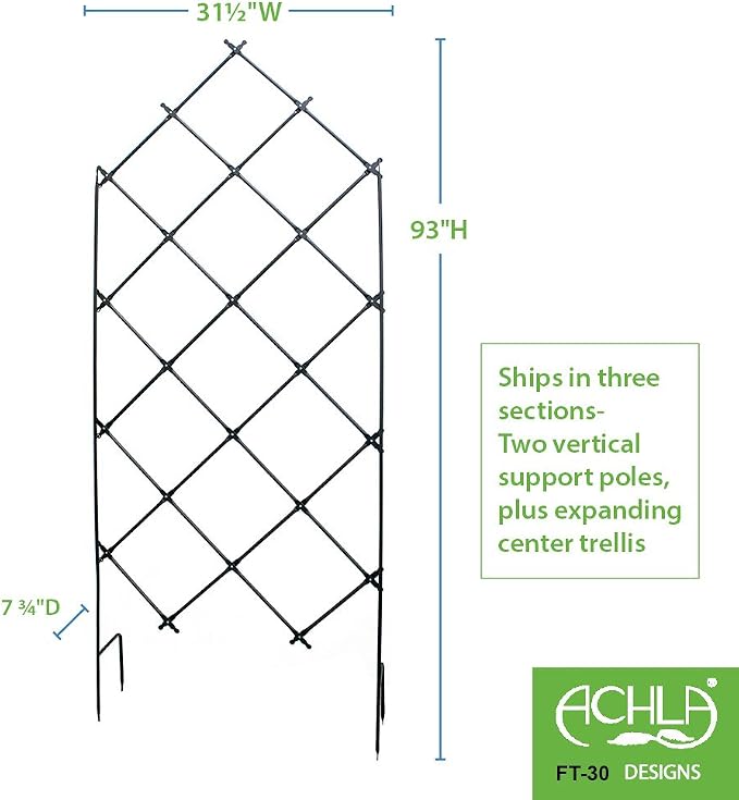Achla Designs Freestanding Lattice Garden Trellis