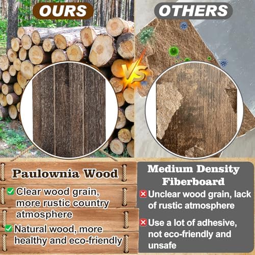 Alphatool Handmade Wooden Candle Sconces Set of 2 Farmhouse Wall Decor - Image 3