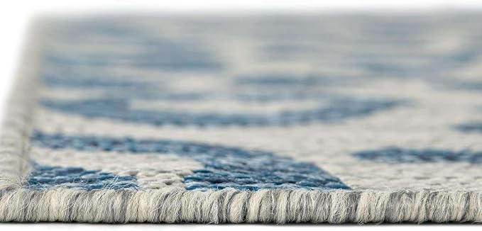 Unique Loom Outdoor Safari Collection Area Rug - Leopard (2' x 3' 1" Rectangle Blue/Gray) (Pack of 2)