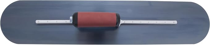 MARSHALLTOWN Fully Rounded Concrete Finishing Trowel, Blue Steel Blade, DuraSoft Handle, 22 x 4, Assembled in USA, MXS22BRD