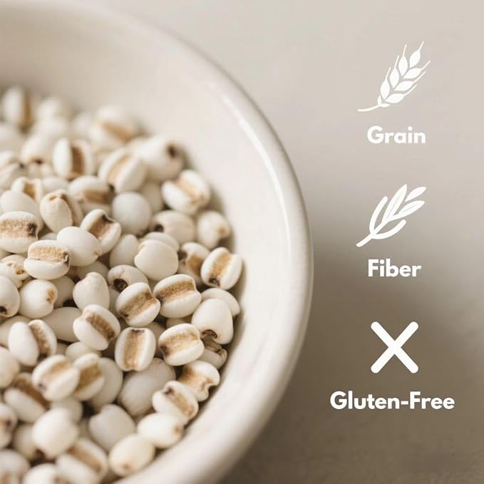 Sweet Post Raw Coix Seeds (Job's Tears) Natural Whole Grain 12oz 薏米 薏仁米 薏仁 | Gluten-Free, For Cooking, Tea, Soup & Healthy Recipes, 100% Authentic Traditional Herb