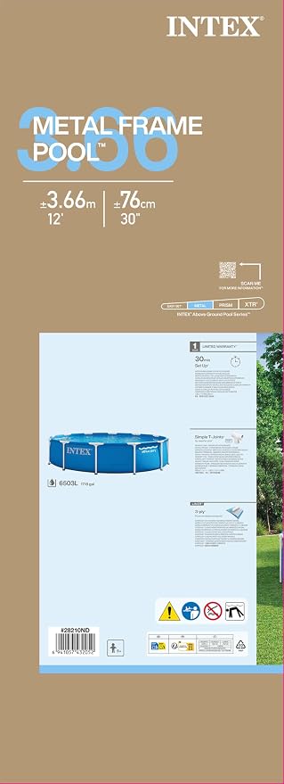 Intex 28210ND 12ft x 30" Metal Frame Pool (Pool Only)