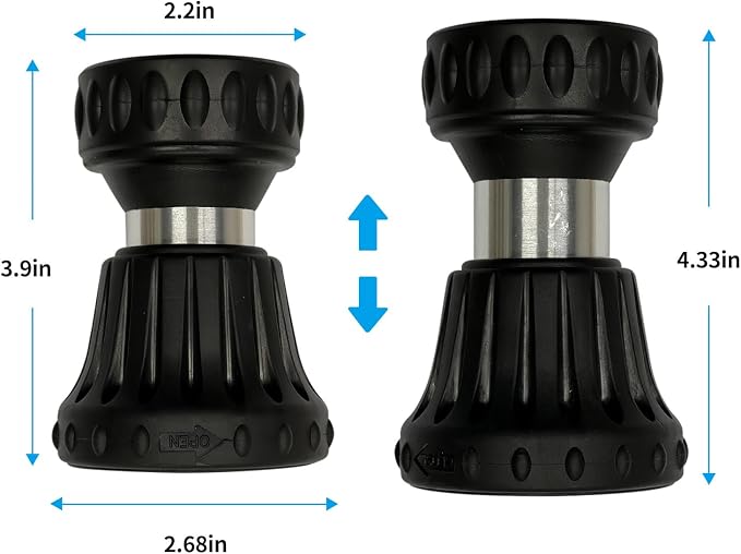Cyprium Water Hose Nozzle Spray Water Nozzles 2 Pcs For Garden Fireman Style Hose Nozzle Black & Pink Outdoor Hose Nozzle Sprayer High Pressure Watertight Connections For Reliable Use In Gardening