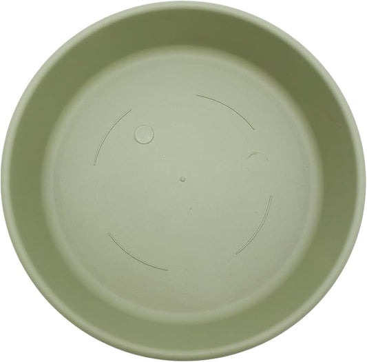 The HC Companies Flower Pot Saucers - Plastic Plant Saucer for Outdoors & Indoors - Traditional Design Plant Pot Trays for Water Drainage - Durable & Stylish Round Plant Tray (14-inch Seafoam)