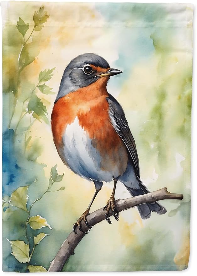 Caroline's Treasures Michigan American Robin Garden Flag Mailbox Flag Decorative Yard Flag Banner Outside Patio Artwork Yard Flower Beds, Garden Size, Multicolor