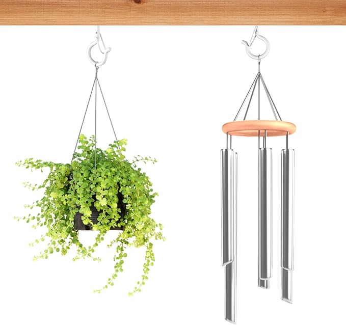FSAH 36 PCS Q-Hanger Hooks, Screw Hooks for Outdoor String Lights, Safety Buckle Design Cup Eye Hook for Hanging Christmas Lights, Plants, Mounted on Wall Ceiling, Include 1 Wing Nut Driver, White