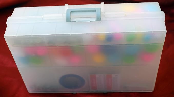 AideTek half transparent BOX-ALL-24 small parts beads stationery jewelry box organizer for sorted parts 3 sizes 24 compartments with lid