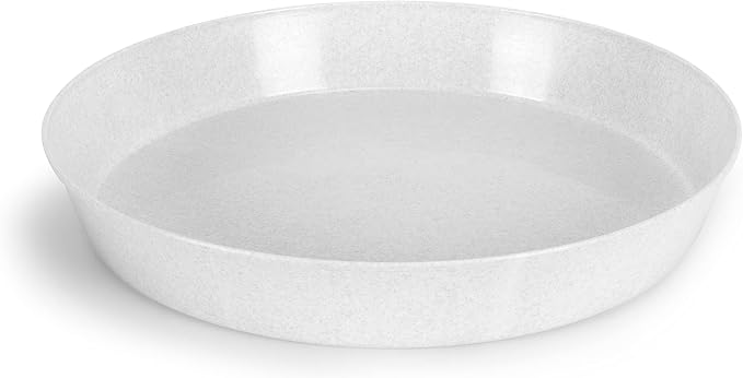8 Inch (6.3 Inch Base) Case of 10 Plant Saucers | Polypropylene, Heavy Duty Indoor/Outdoor, Drip Pan & Tray, Collects Excess Water, Made in USA
