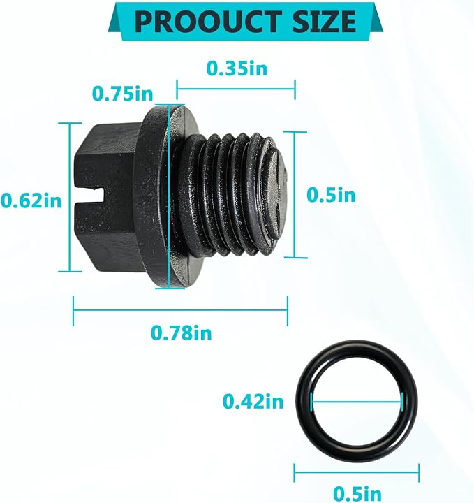 SPX1700FG Pool Pump Drain Plug Gasket Replacement 4-Pack | Fits Hayward SPX1700FG, MaxFlo & Select Power-Flo. Includes 4 Plugs & Seals for Pool Maintenance.