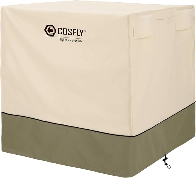 COSFLY Air Conditioner Cover for Outside Units-Durable AC Cover Water Resistant Fabric Windproof Design -Square Fits up to 38 x 38 x 40 inches