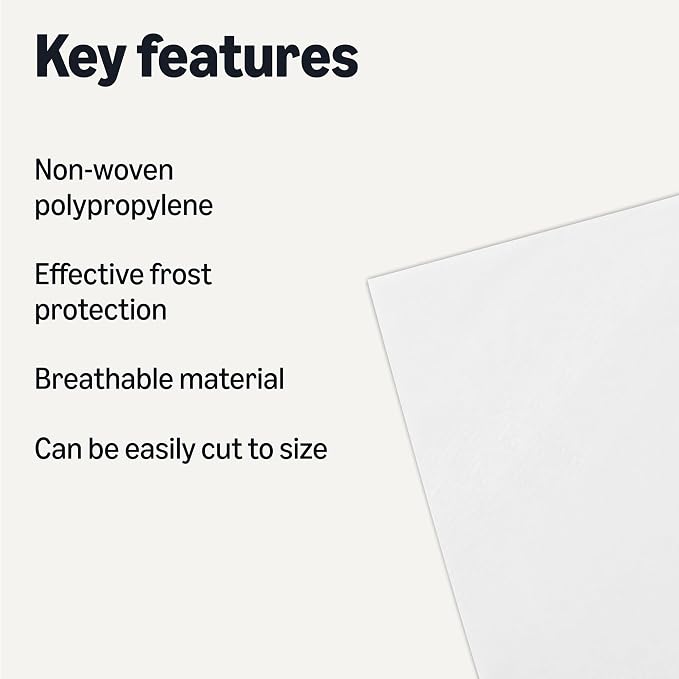 Amazon Basics Plant Covers for Frost Protection, 10 x 30 ft, White, 3-Pack