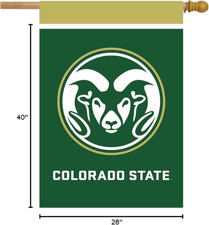 Colorado State NCAA House Flag 28" x 40" Briarwood Lane