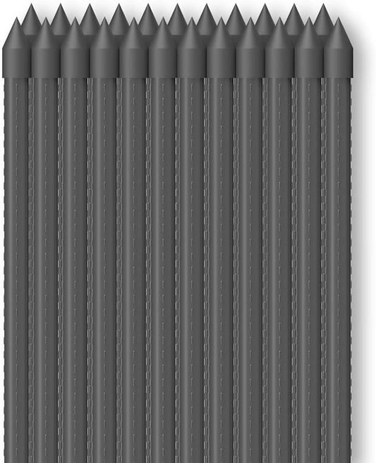 AC Infinity Garden Plant Stakes 36", Sturdy Metal Support Sticks with Protective Plastic Coating, 25-Pack for Tomatoes, Trees, and Vines in Gardening Hydroponics