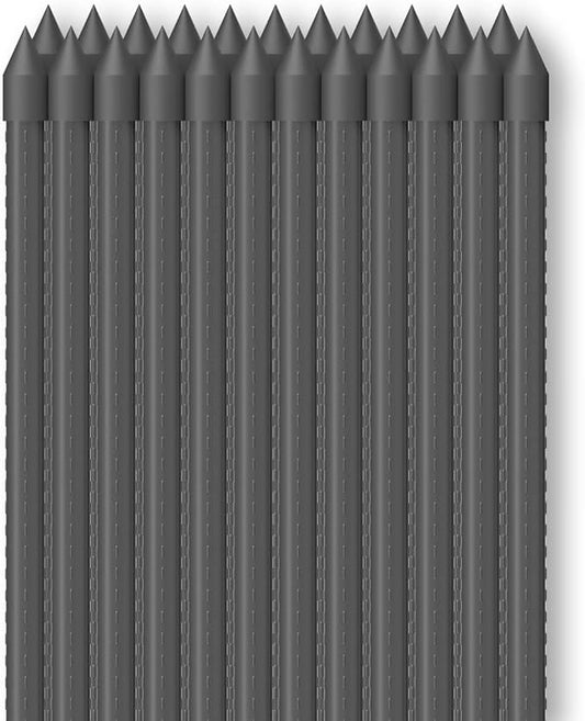 AC Infinity Garden Plant Stakes 48", Sturdy Metal Support Sticks with Protective Plastic Coating, 25-Pack for Tomatoes, Trees, and Vines in Gardening Hydroponics