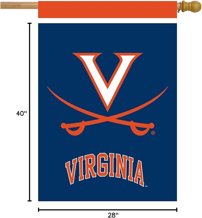 Briarwood Lane House Flag 40x28 For Outdoor Virginia Cavaliers NCAA Licensed House Flag