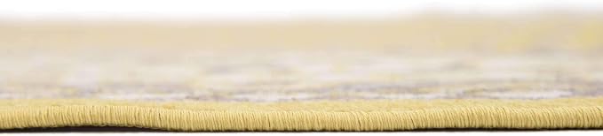 Unique Loom Williamsburg Collection Traditional Border with Dotted Center Area Rug, Round 8' 0" x 8' 0", Yellow/Beige
